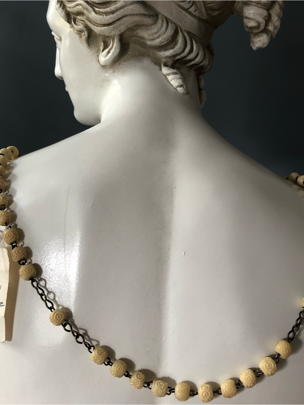 Antique Hand Carved Bone Stanhope Rosary Beads 19th Century Lyon Fourviere - Picture 3 of 4